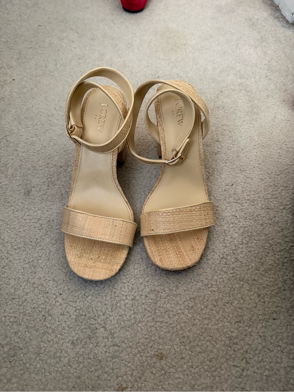 J. Crew Natural Woven Heels